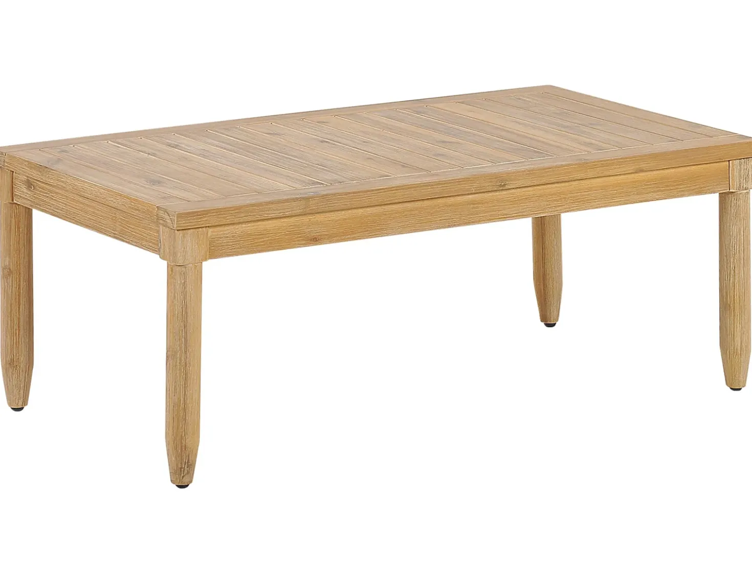Set da giardino con tavolo 4 posti CREMONA Lato destro Legno d'acacia Bianco sporco