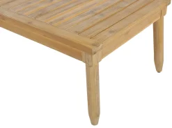 Set da giardino con tavolo 4 posti CREMONA Lato destro Legno d'acacia Bianco sporco