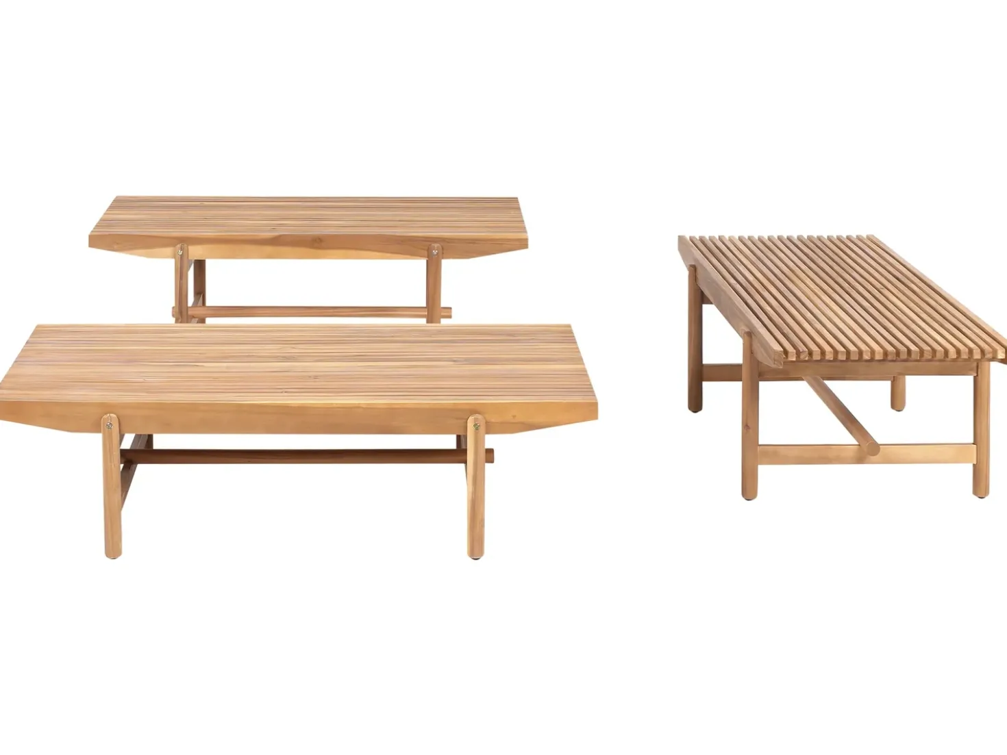 Set da giardino con tavolo 2 posti GIAVENO Legno d'acacia Bianco sporco