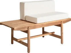 Set da giardino con tavolo 2 posti GIAVENO Legno d'acacia Bianco sporco