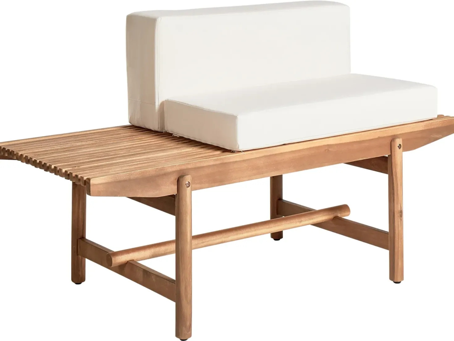 Set da giardino con tavolo 2 posti GIAVENO Legno d'acacia Bianco sporco