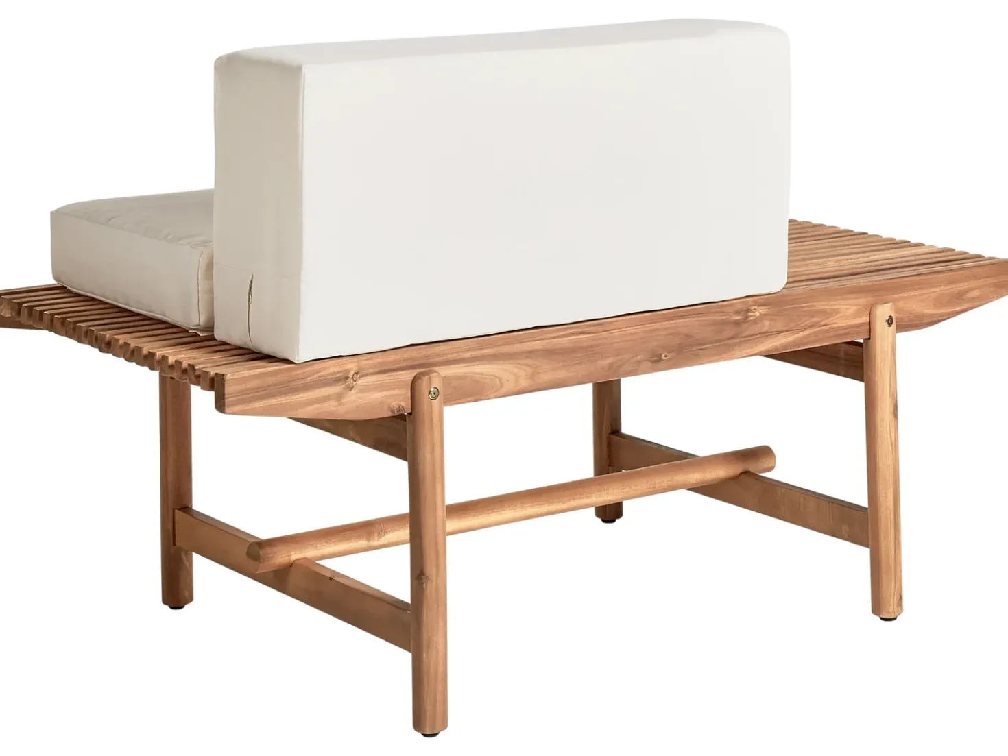 Set da giardino con tavolo 2 posti GIAVENO Legno d'acacia Bianco sporco