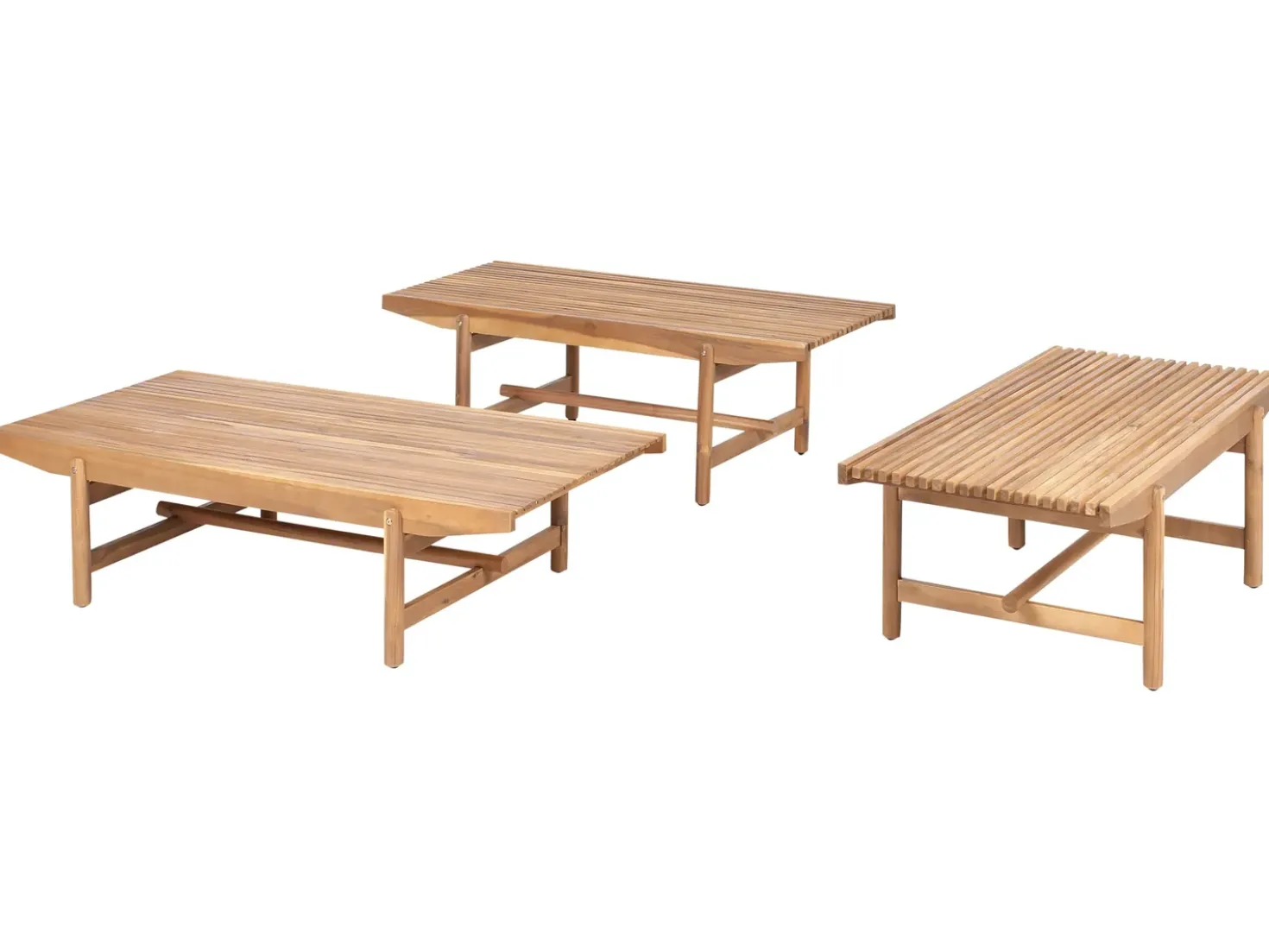 Set da giardino con tavolo 2 posti GIAVENO Legno d'acacia Bianco sporco