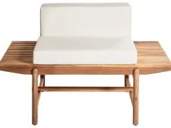 Set da giardino con tavolo 2 posti GIAVENO Legno d'acacia Bianco sporco
