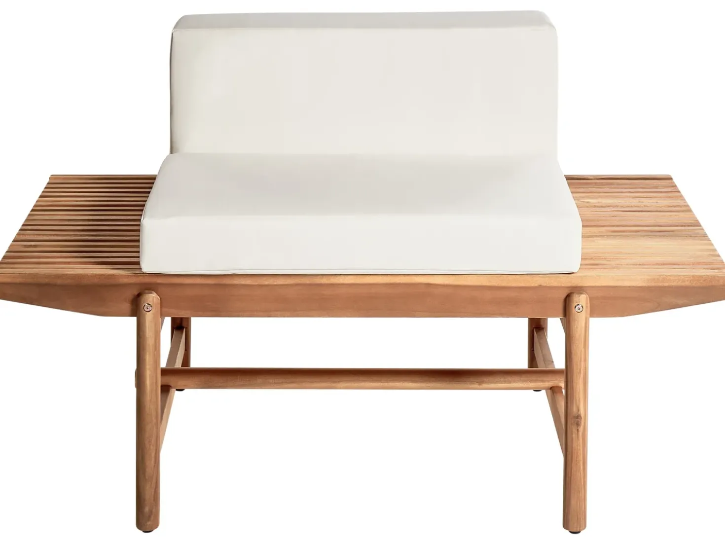 Set da giardino con tavolo 2 posti GIAVENO Legno d'acacia Bianco sporco