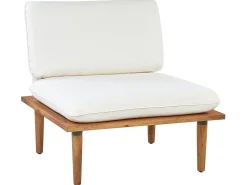 Set da giardino con tavolo 2 posti FRASCATI Modulare Legno di acacia certificato Bianco sporco