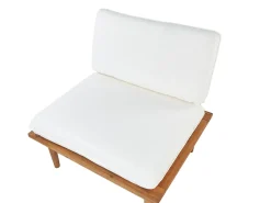 Set da giardino con tavolo 2 posti FRASCATI Modulare Legno di acacia certificato Bianco sporco