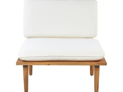 Set da giardino con tavolo 2 posti FRASCATI Modulare Legno di acacia certificato Bianco sporco