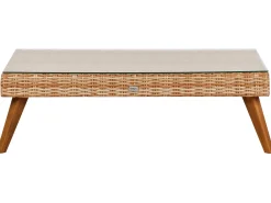 Set da giardino con tavolo 5 posti VITTORIA XL Rattan sintetico (PE) Bianco sporco