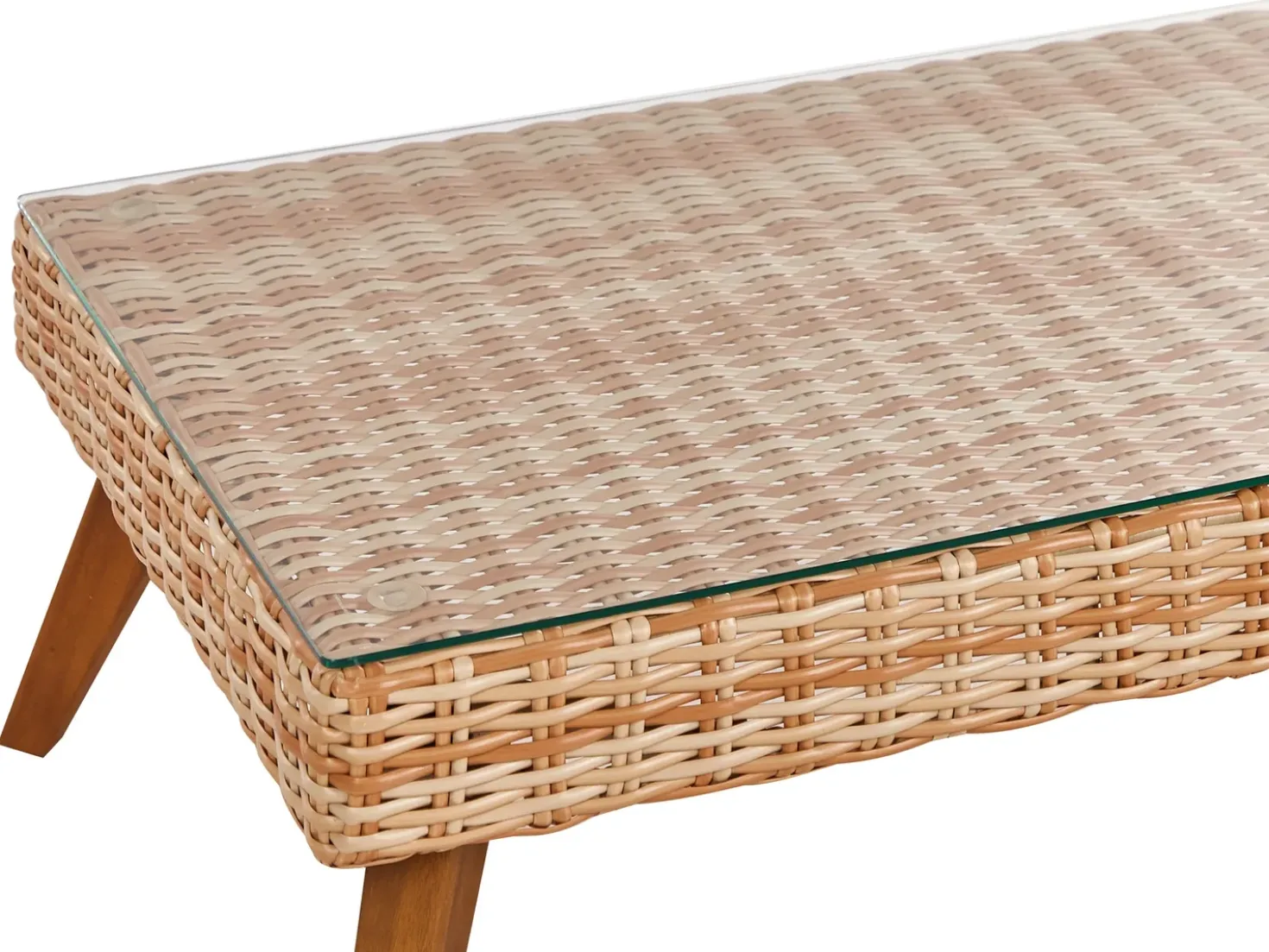 Set da giardino con tavolo 5 posti VITTORIA XL Rattan sintetico (PE) Bianco sporco