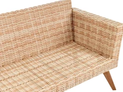 Set da giardino con tavolo 5 posti VITTORIA XL Rattan sintetico (PE) Bianco sporco