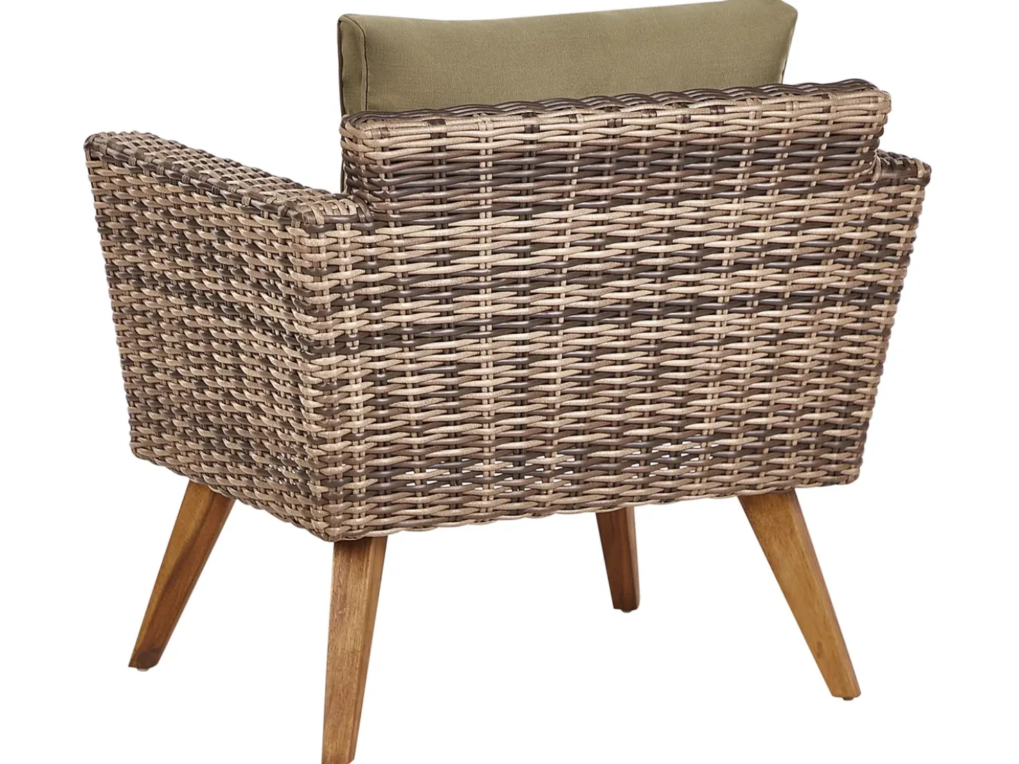 Set da giardino con tavolo 4 posti VITTORIA Rattan sintetico (PE) Verde oliva