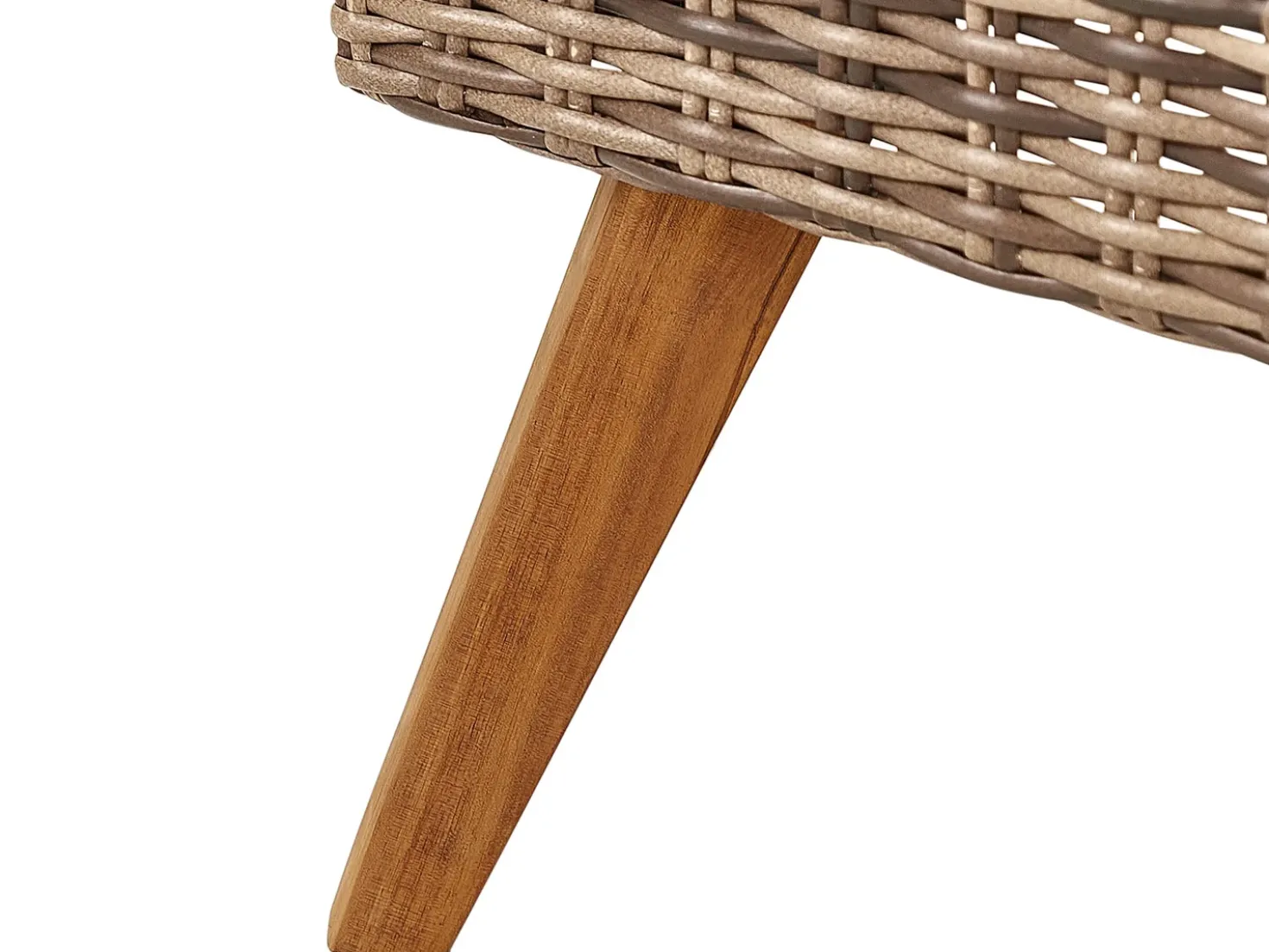 Set da giardino con tavolo 4 posti VITTORIA Rattan sintetico (PE) Verde oliva
