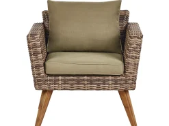 Set da giardino con tavolo 4 posti VITTORIA Rattan sintetico (PE) Verde oliva