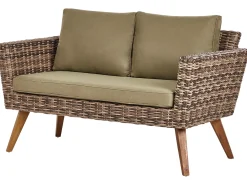 Set da giardino con tavolo 4 posti VITTORIA Rattan sintetico (PE) Verde oliva