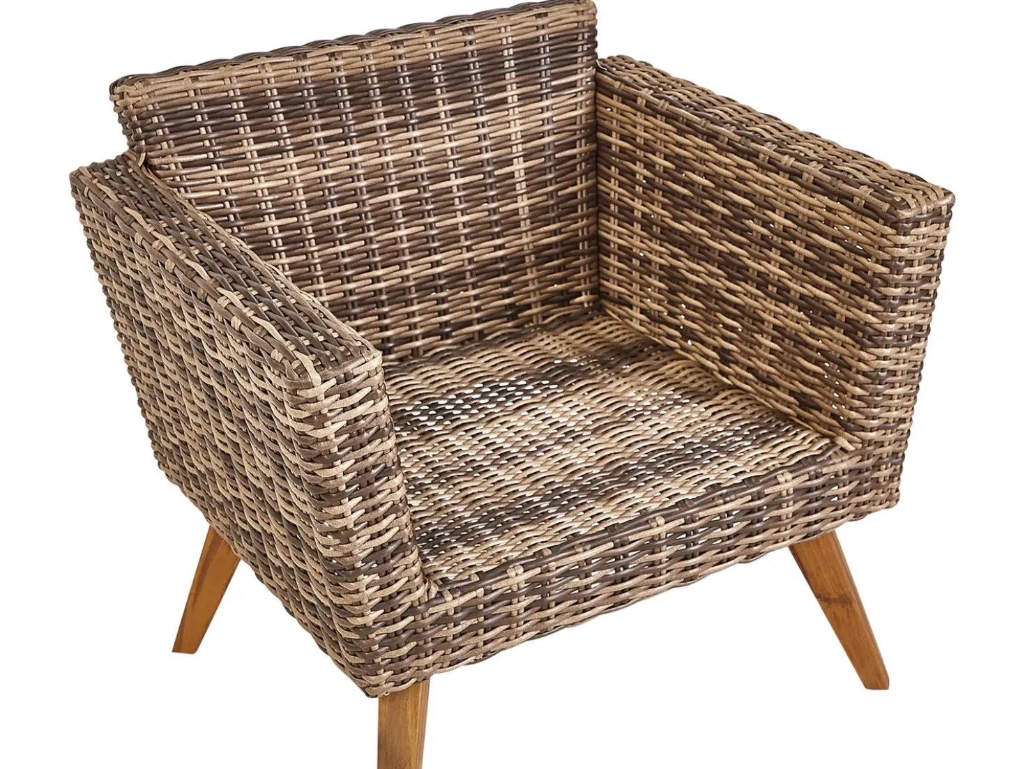 Set da giardino con tavolo 4 posti VITTORIA Rattan sintetico (PE) Verde oliva