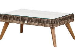 Set da giardino con tavolo 4 posti VITTORIA Rattan sintetico (PE) Verde oliva