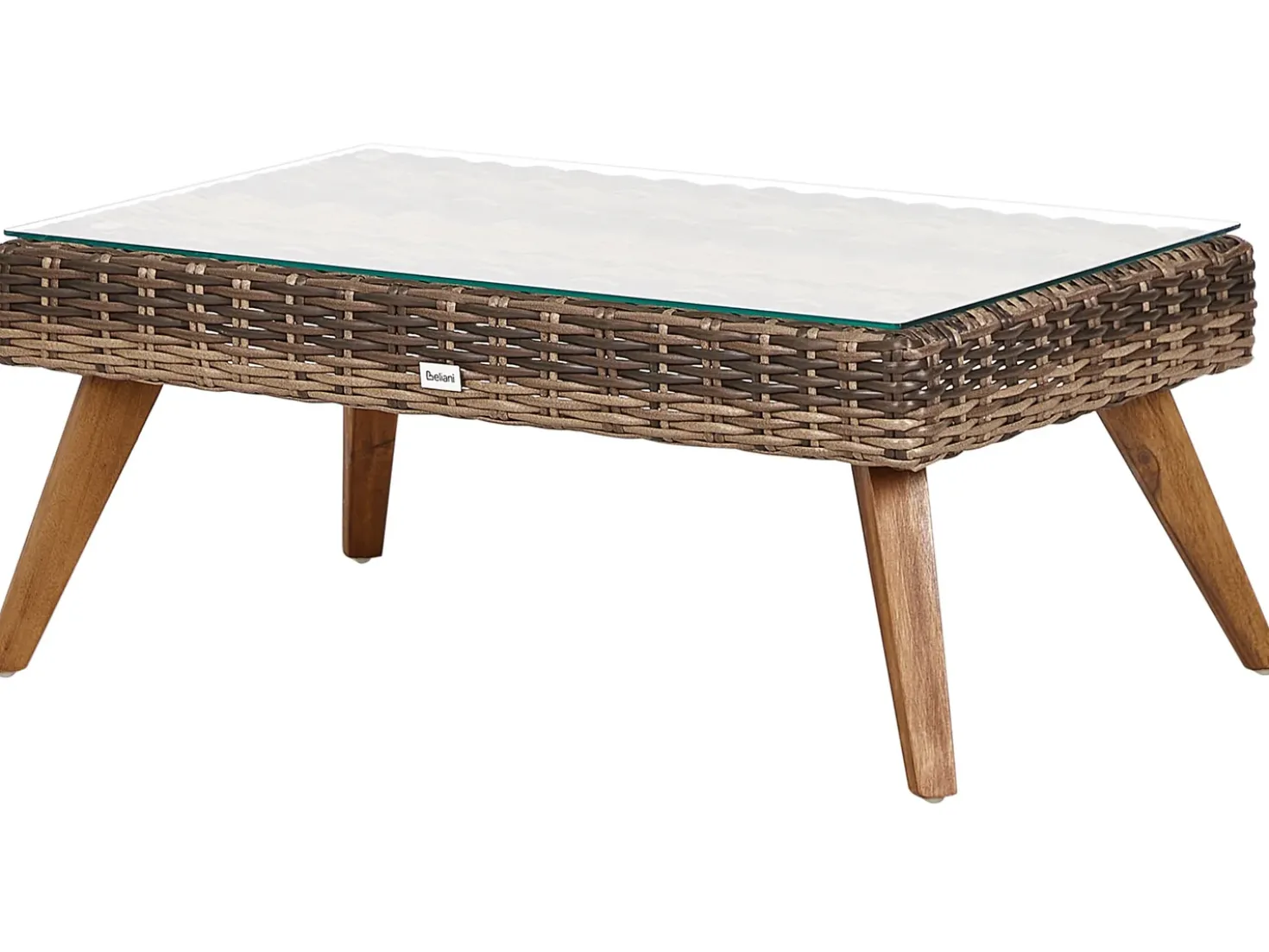 Set da giardino con tavolo 4 posti VITTORIA Rattan sintetico (PE) Verde oliva