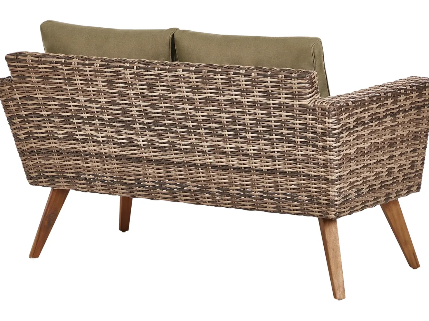 Set da giardino con tavolo 4 posti VITTORIA Rattan sintetico (PE) Verde oliva