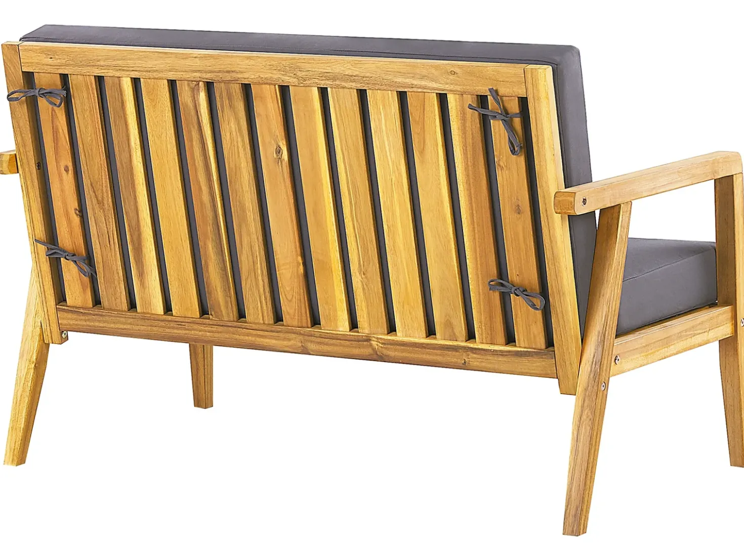 Set da giardino con tavolo 4 posti PALLANO Legno d'acacia Grigio scuro