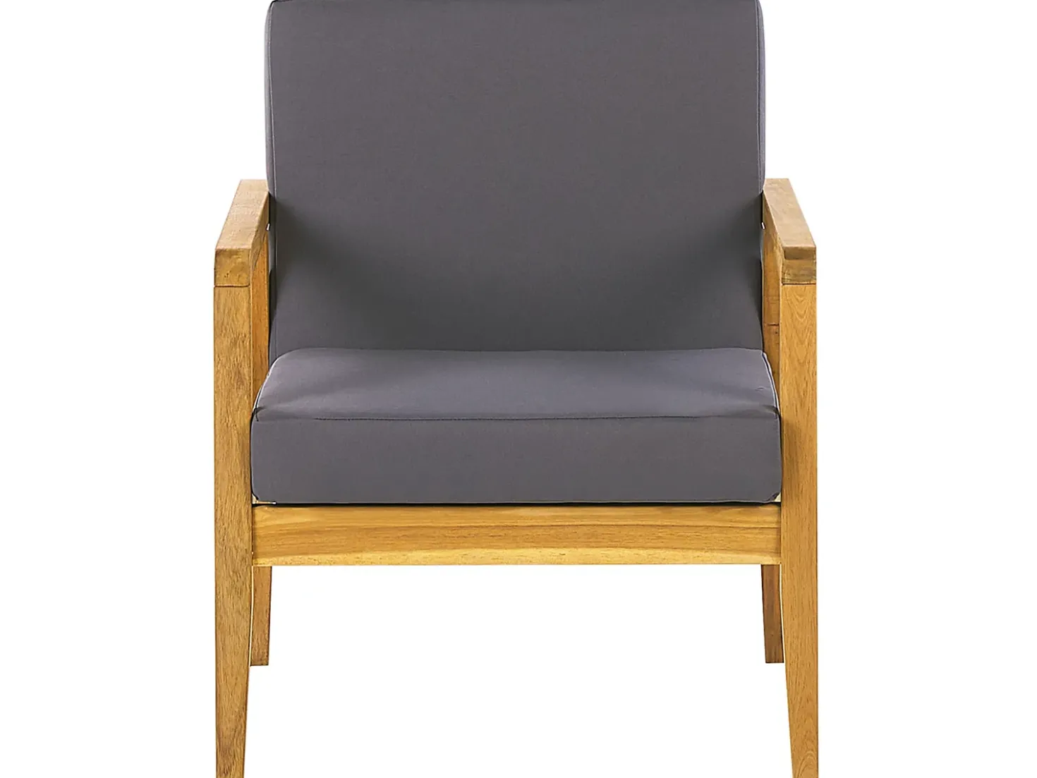 Set da giardino con tavolo 4 posti PALLANO Legno d'acacia Grigio scuro
