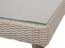 Set da giardino con tavolo 4 posti VITTORIA Rattan sintetico (PE) Grigio