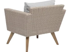 Set da giardino con tavolo 4 posti VITTORIA Rattan sintetico (PE) Grigio