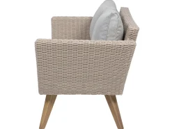 Set da giardino con tavolo 4 posti VITTORIA Rattan sintetico (PE) Grigio
