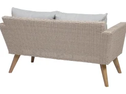 Set da giardino con tavolo 4 posti VITTORIA Rattan sintetico (PE) Grigio