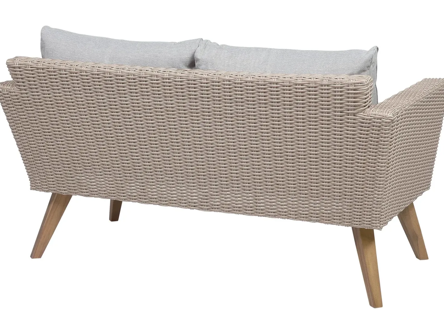 Set da giardino con tavolo 4 posti VITTORIA Rattan sintetico (PE) Grigio