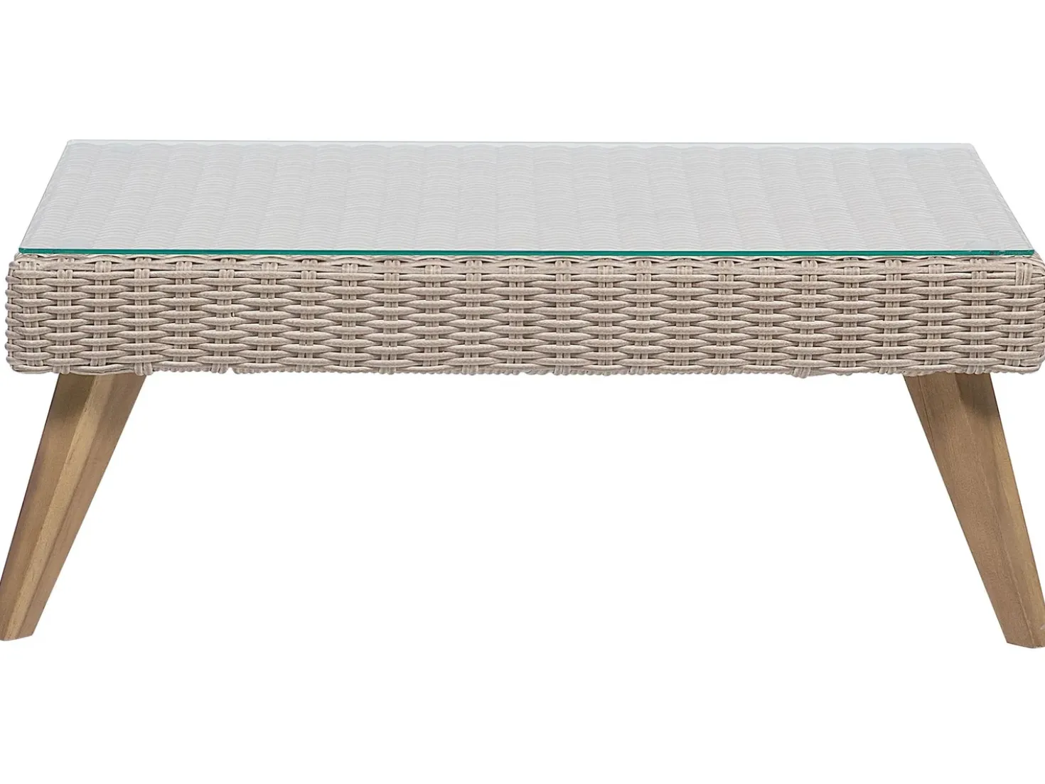 Set da giardino con tavolo 4 posti VITTORIA Rattan sintetico (PE) Grigio