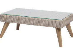 Set da giardino con tavolo 4 posti VITTORIA Rattan sintetico (PE) Grigio