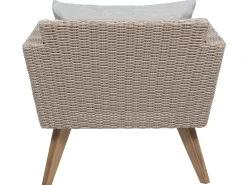 Set da giardino con tavolo 4 posti VITTORIA Rattan sintetico (PE) Grigio