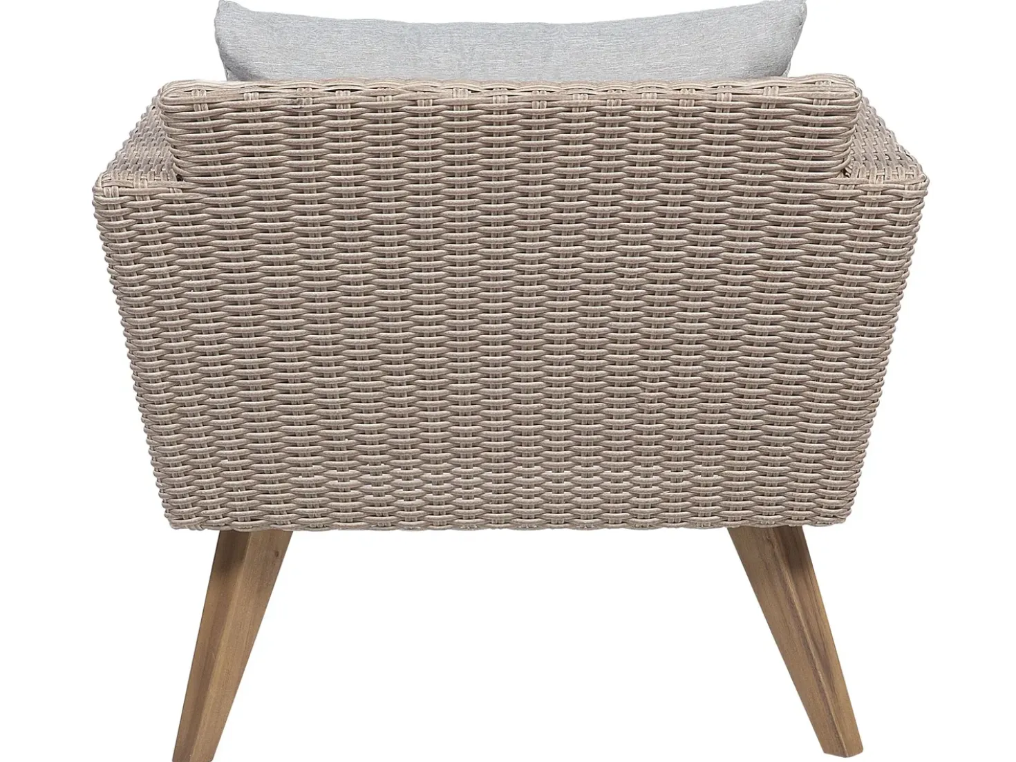 Set da giardino con tavolo 4 posti VITTORIA Rattan sintetico (PE) Grigio