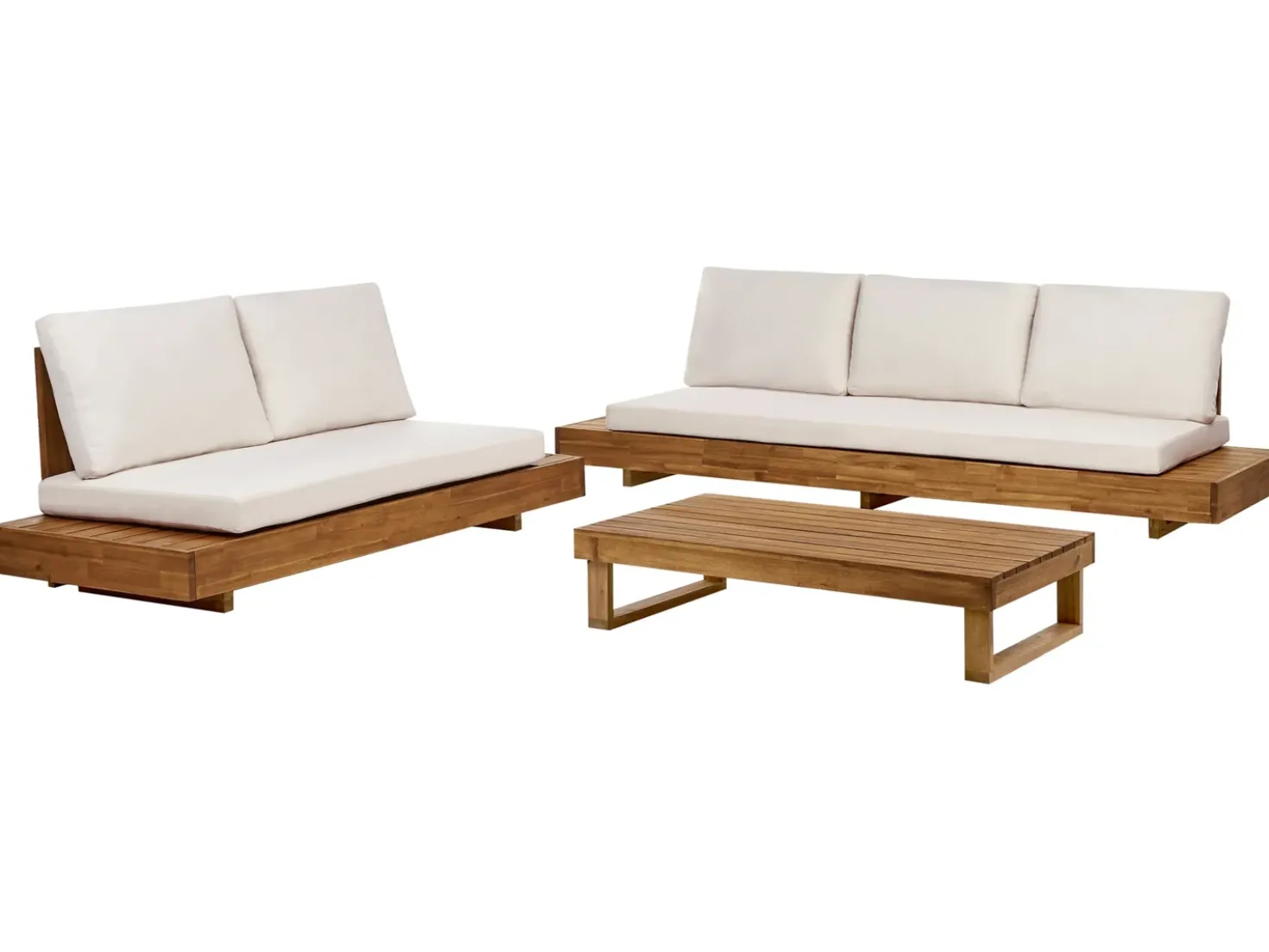 Set da giardino con tavolo 5 posti MARETTIMO Legno di acacia certificato Marrone