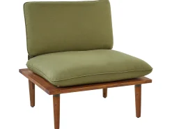Set da giardino con tavolo 4 posti FRASCATI Modulare Legno di acacia certificato Verde oliva