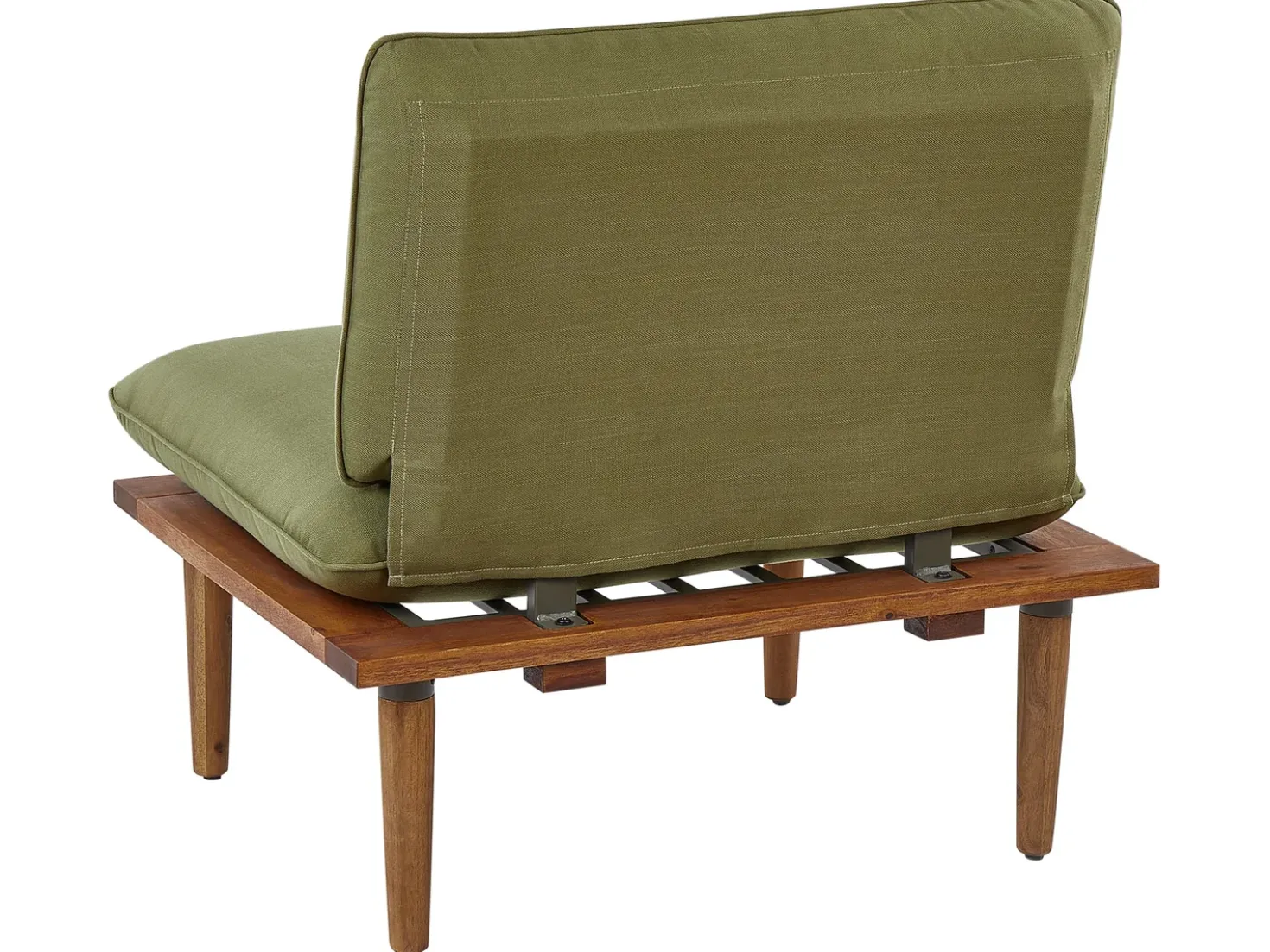 Set da giardino con tavolo 4 posti FRASCATI Modulare Legno di acacia certificato Verde oliva