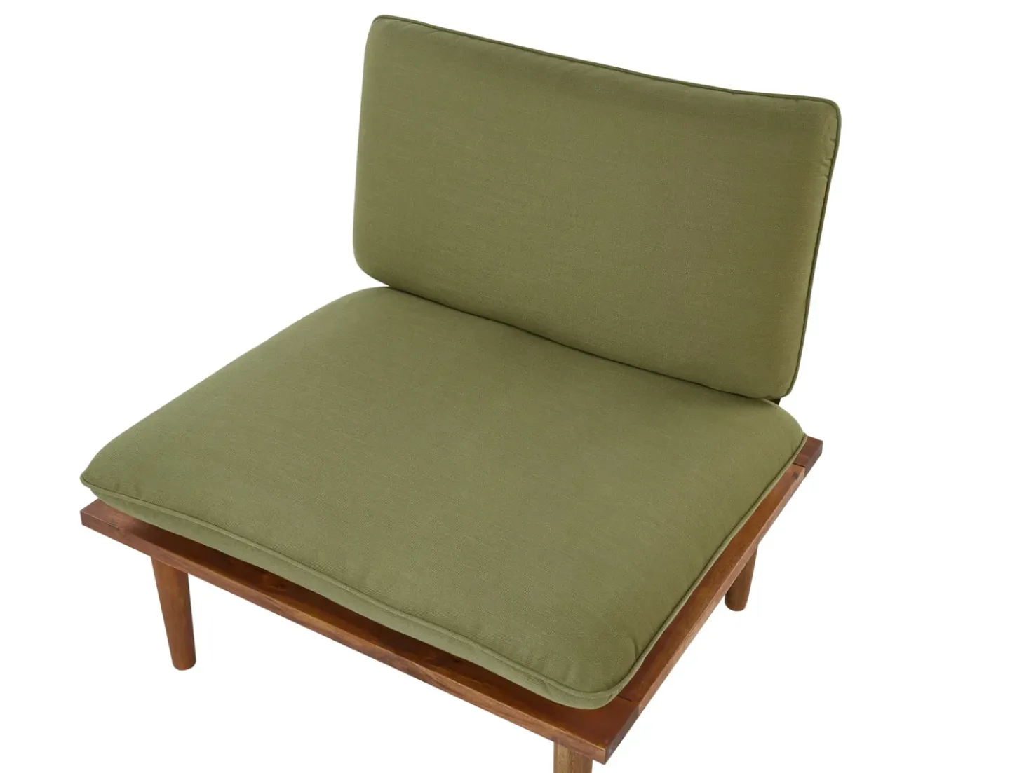 Set da giardino con tavolo 4 posti FRASCATI Modulare Legno di acacia certificato Verde oliva