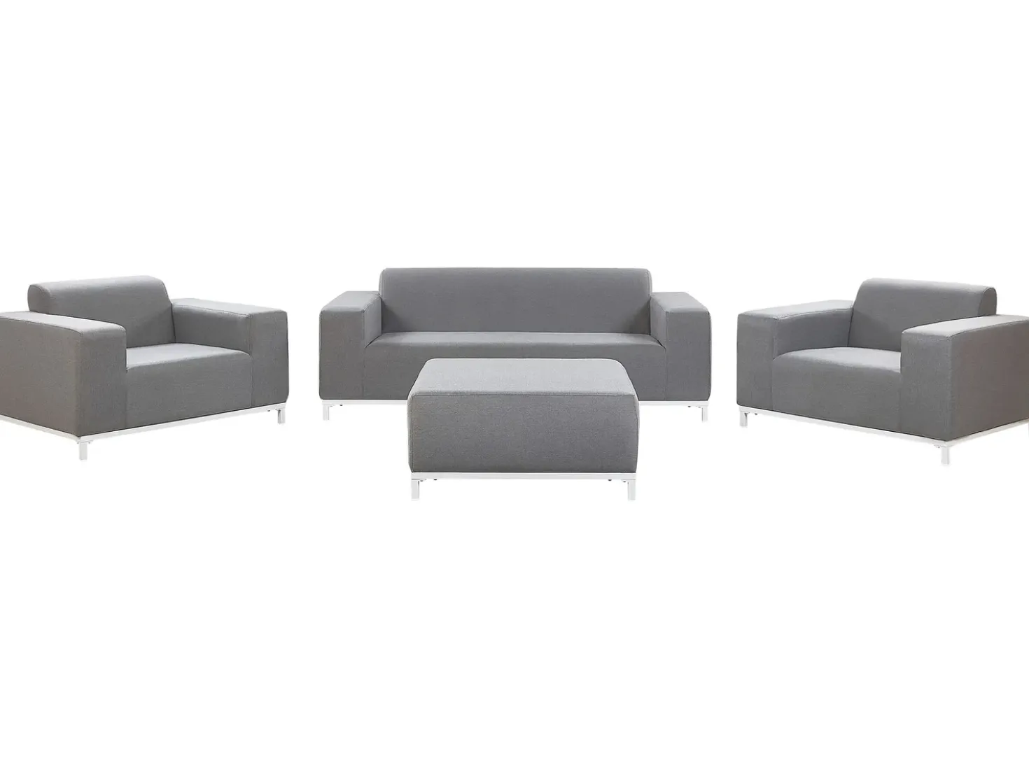 Set da giardino con tavolo 5 posti ROVIGO Grigio