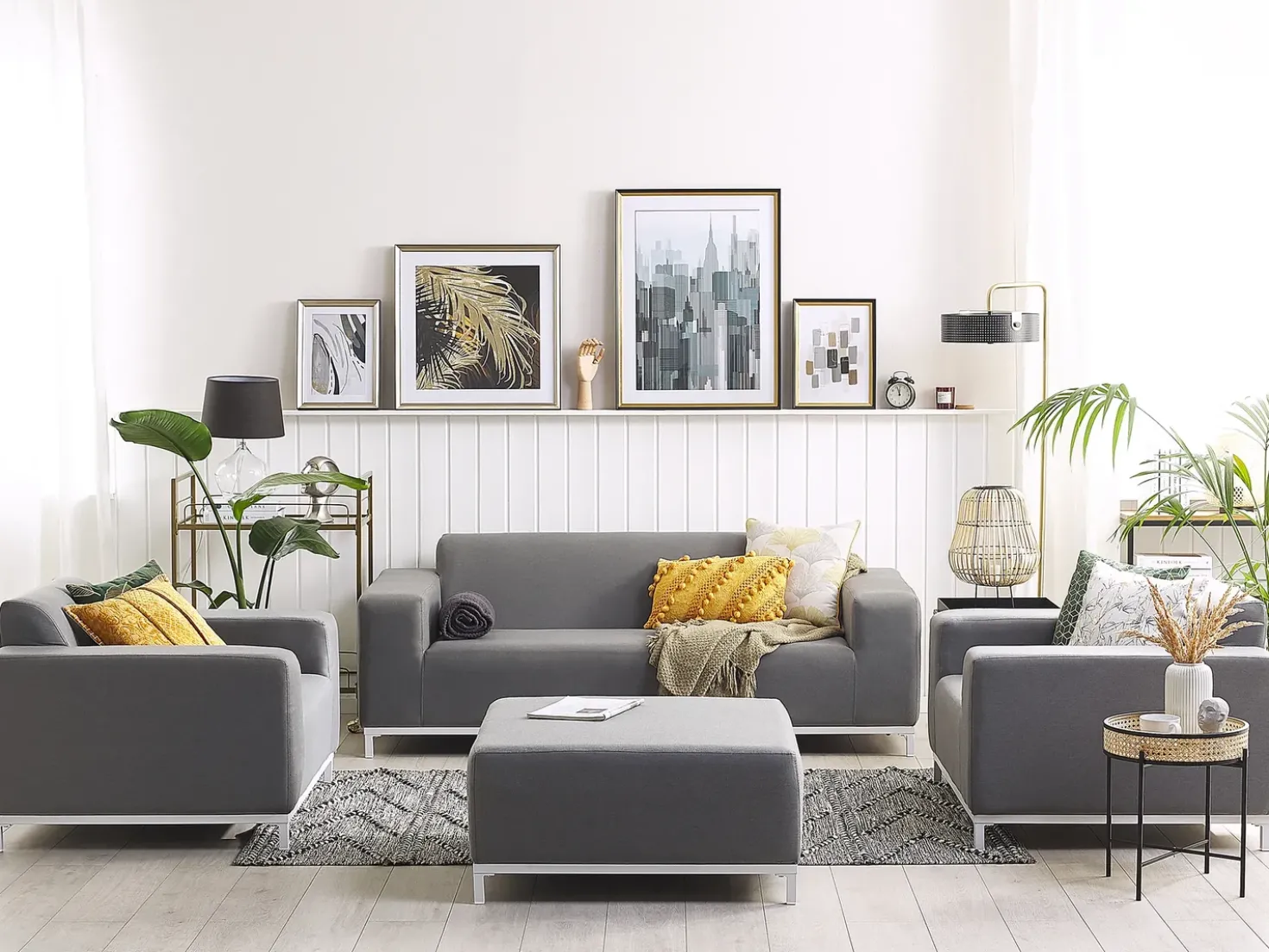 Set da giardino con tavolo 5 posti ROVIGO Grigio