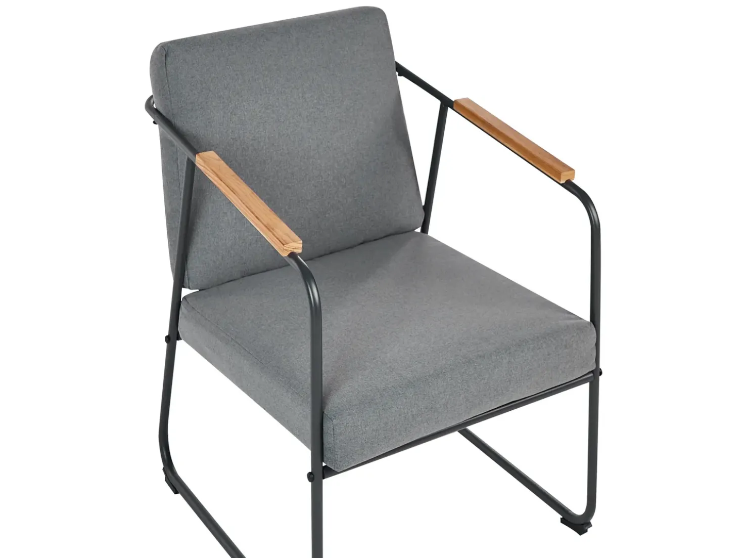 Set da giardino con tavolo 4 posti VEZZANA Metallo Grigio