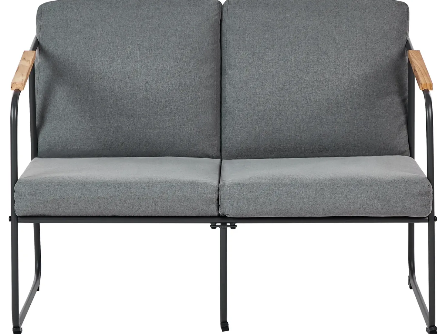 Set da giardino con tavolo 4 posti VEZZANA Metallo Grigio