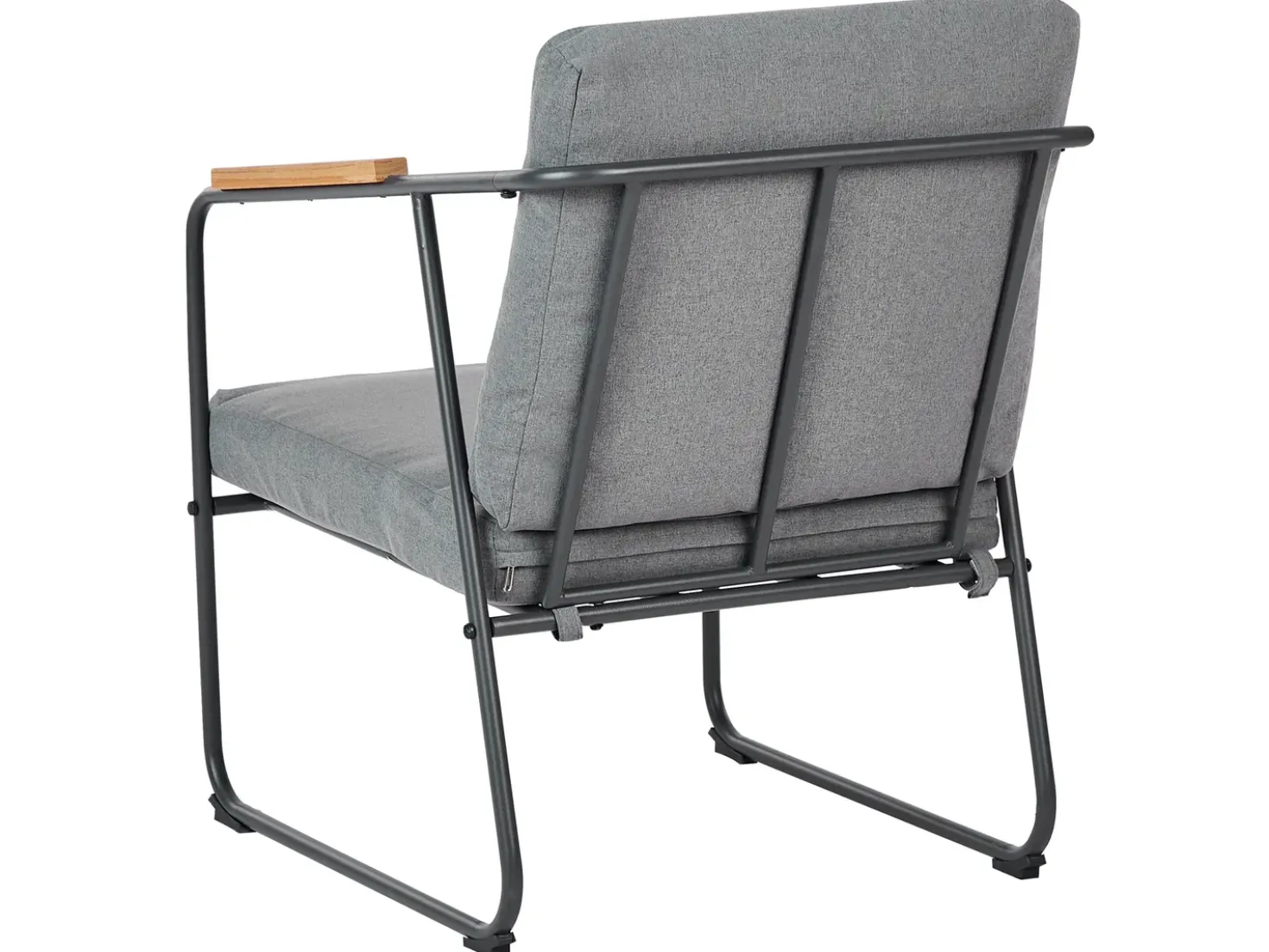 Set da giardino con tavolo 4 posti VEZZANA Metallo Grigio