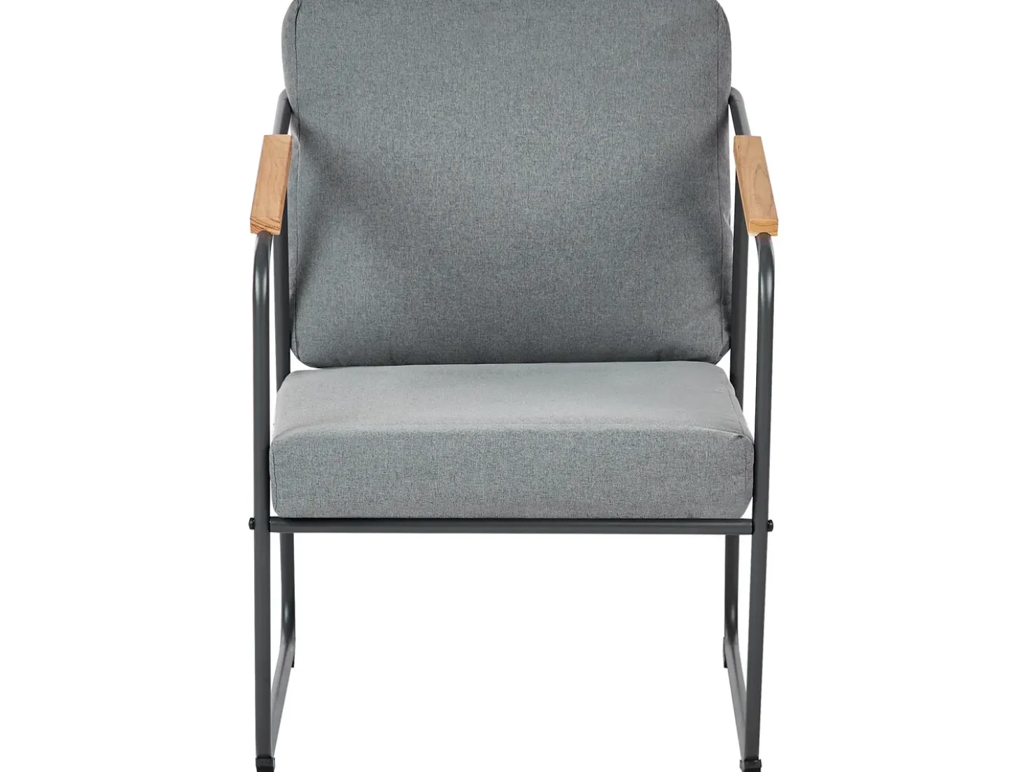 Set da giardino con tavolo 4 posti VEZZANA Metallo Grigio