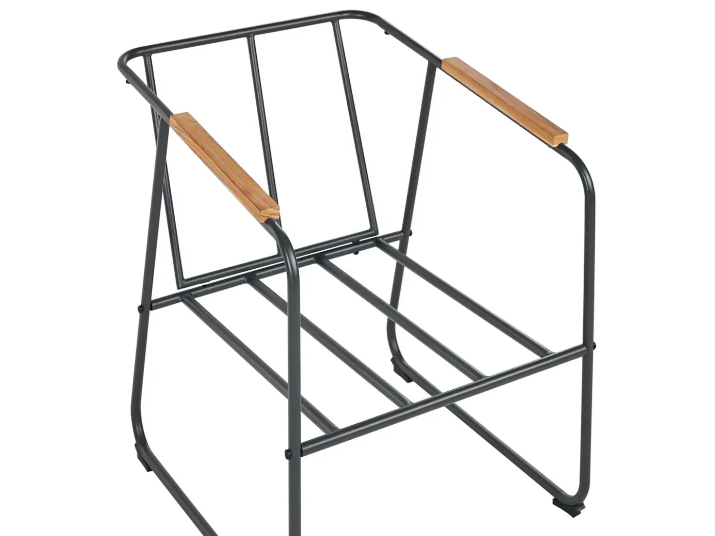 Set da giardino con tavolo 4 posti VEZZANA Metallo Grigio
