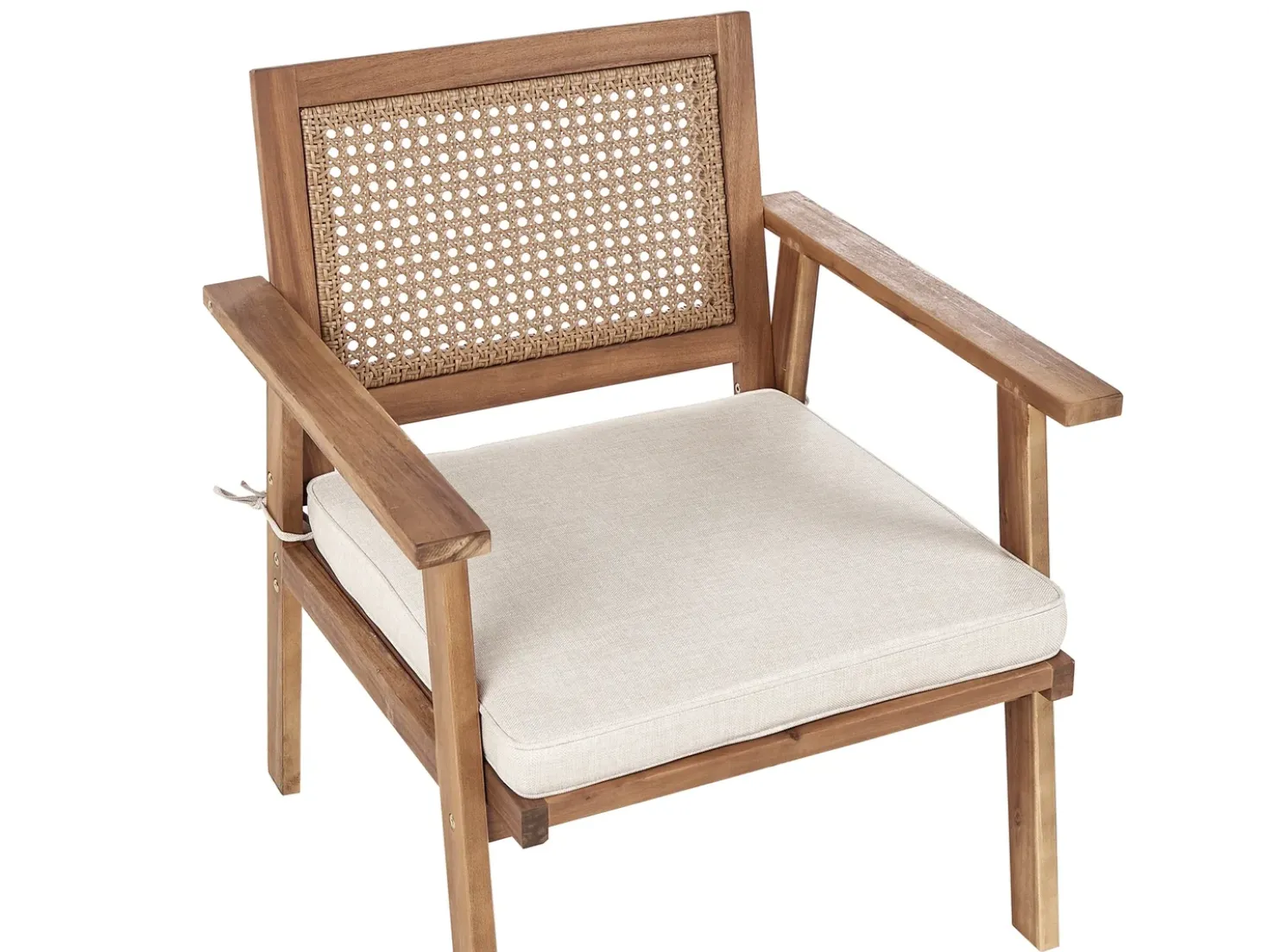 Set da giardino con tavolo 4 posti ARENELLA Legno di acacia certificato Beige chiaro