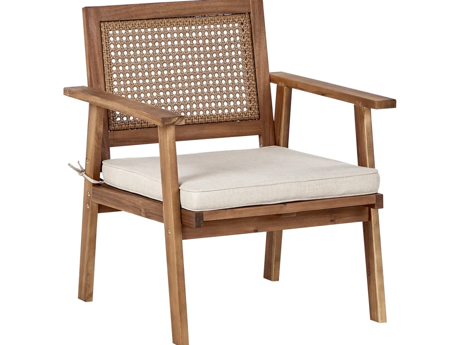 Set da giardino con tavolo 4 posti ARENELLA Legno di acacia certificato Beige chiaro
