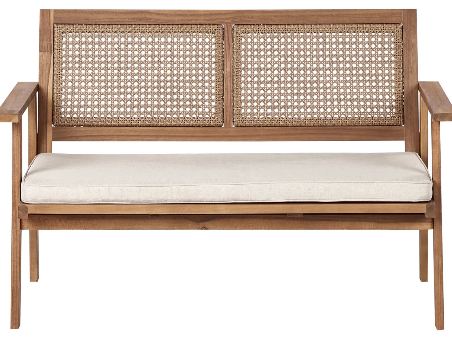 Set da giardino con tavolo 4 posti ARENELLA Legno di acacia certificato Beige chiaro