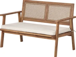 Set da giardino con tavolo 4 posti ARENELLA Legno di acacia certificato Beige chiaro