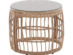 Set da giardino con tavolo 4 posti RAVELLO Rattan sintetico (PE) Naturale